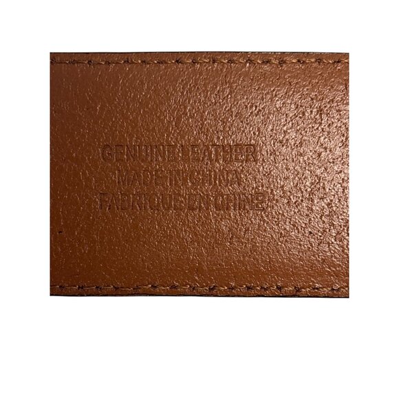 Lauren Ralph Lauren Brown Leather Belt With Gold Buckle - Picture 8 of 13